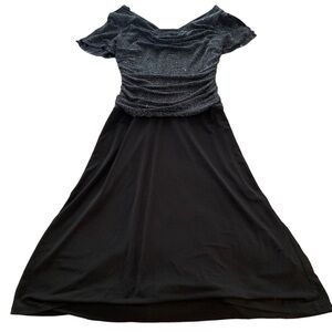 Black Sparkling T-shirt Dress